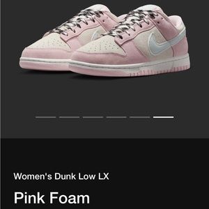 Women’s Nike Dunk Low LX Pink Foam NIB